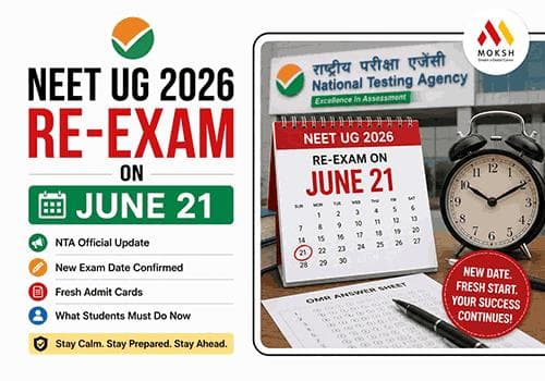 NEET UG 2026 Re-Exam on June 21: No New Registration, Fee Refund, Admit Card Details